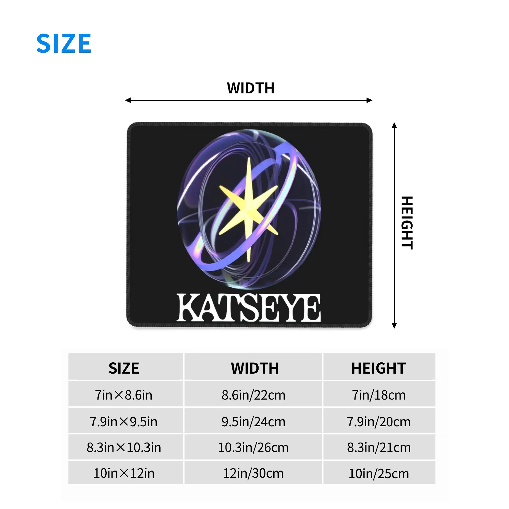 Katseye Gnarly Logo Mouse Pad Computer Keyboard Mouse Mat Gaming PC Laptop Desk Mat Office Accessories Table Mats