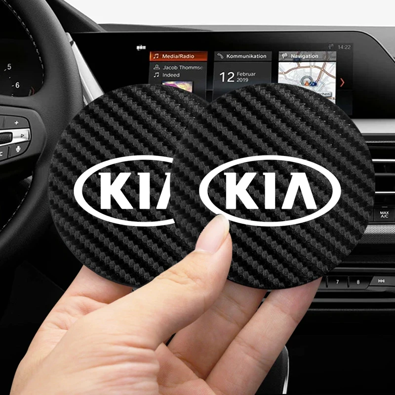 2Pcs slip rubber pads for car water bottles For Kia Rio Picanto Sportage Niro Morning Ceed ProCeed Stonic Optima accessory