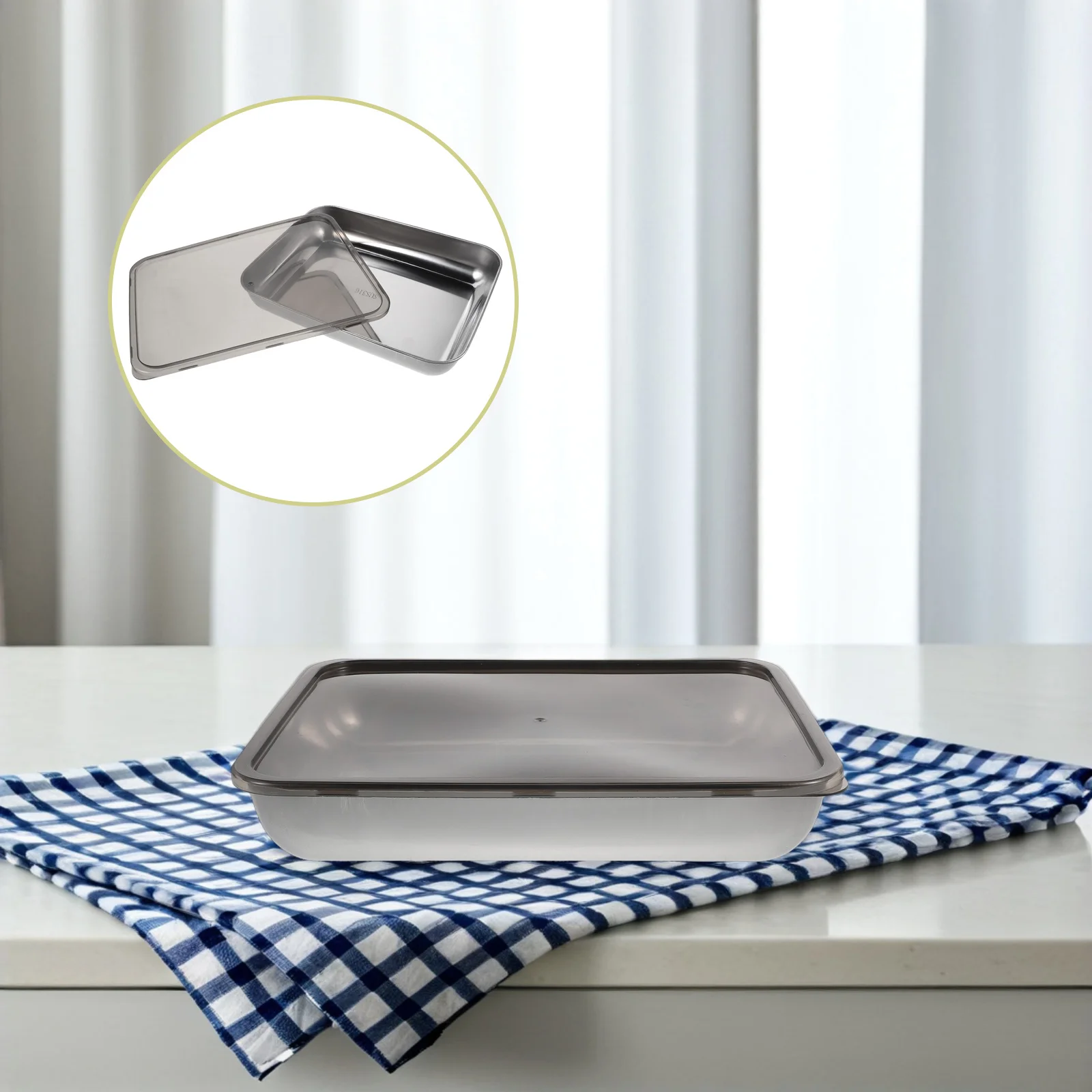 

2Pcs Stainless Steel Ice Cream Storage Airtight Leakproof Food Container Freezer Box Meal Prep Portable Fridge Organizer