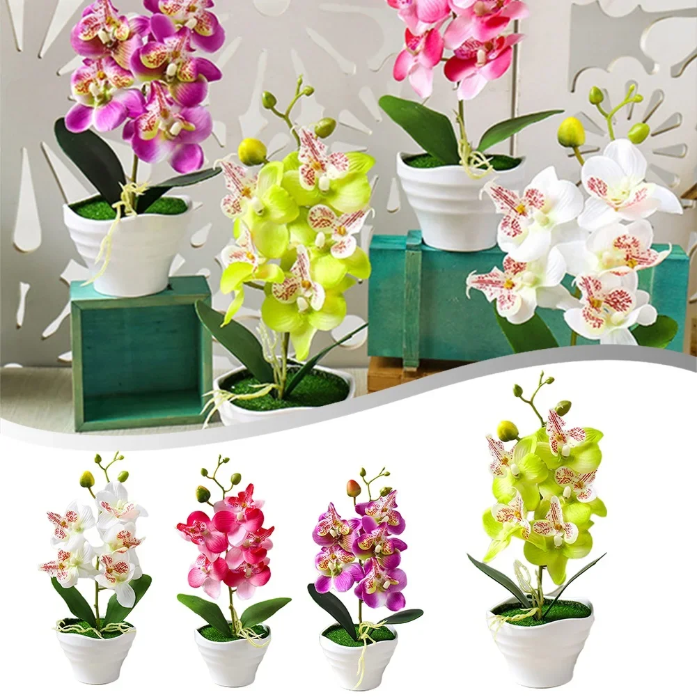 Künstliche Blume fünfköpfige Phalaenopsis Bonsai Garten dekoration künstliche Topfpflanzen Blume Hochzeit Requisiten Party Dekor