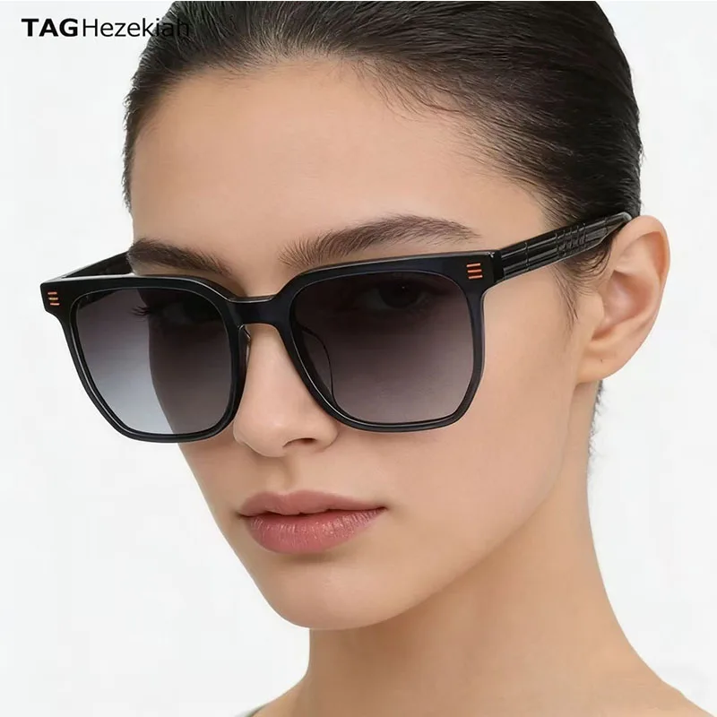 

Oversized Square Sunglasses Men Women Retro Vintage Sun Glasses Gradient Lens UV400 Protection Eyewear with Portable Case 10264