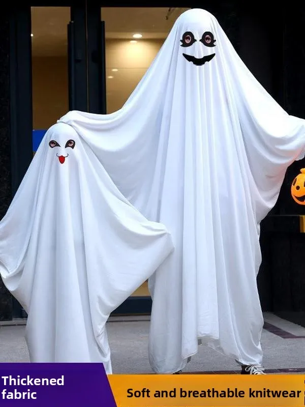 loween Ghost Costume Cloak eup Par Adult Children's Clothes Performance Outfit Polyester Material Traditional Chinese...