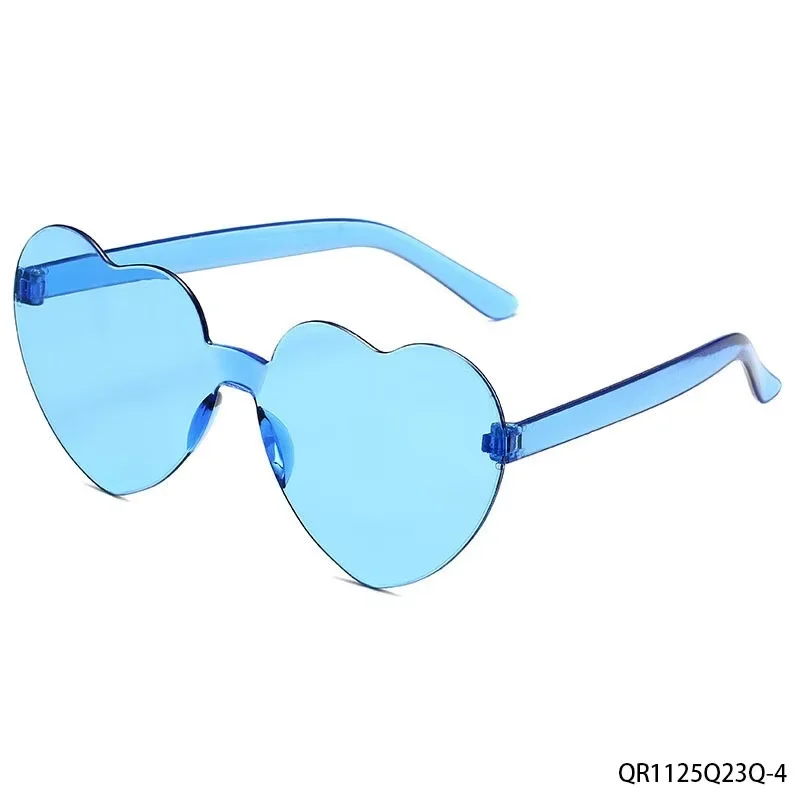 PESENAR Óculos de sol em forma de coração azul claro para o Dia dos Namorados: estilo misto com pingente doce