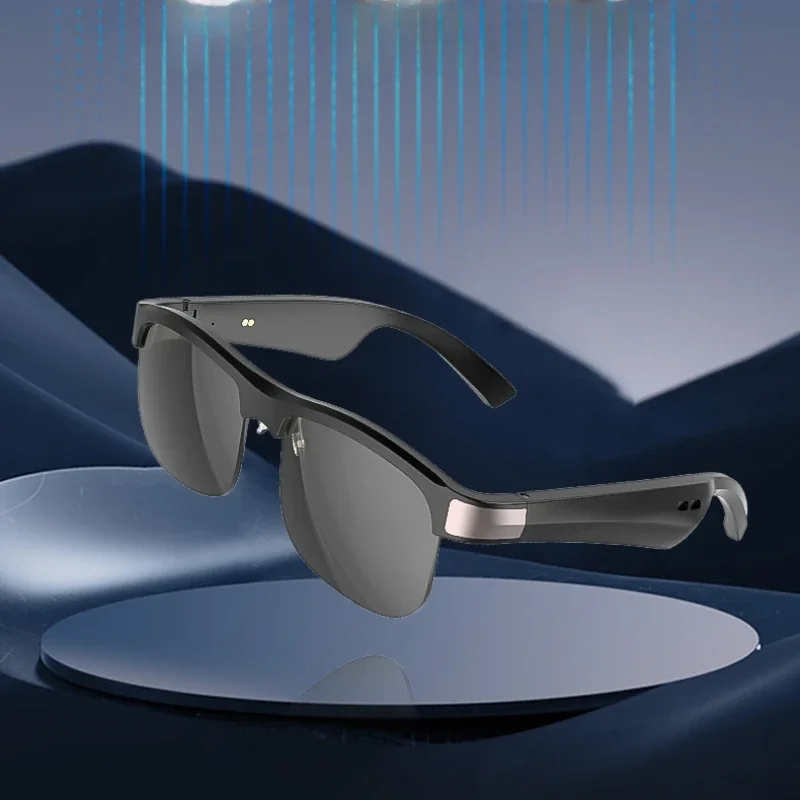 

Smart Glasses Polarized Bluetooth Sunglasses Built-in Mic & Speakers Voice Assistant, UV Protection Bluetooth Glasses for Office