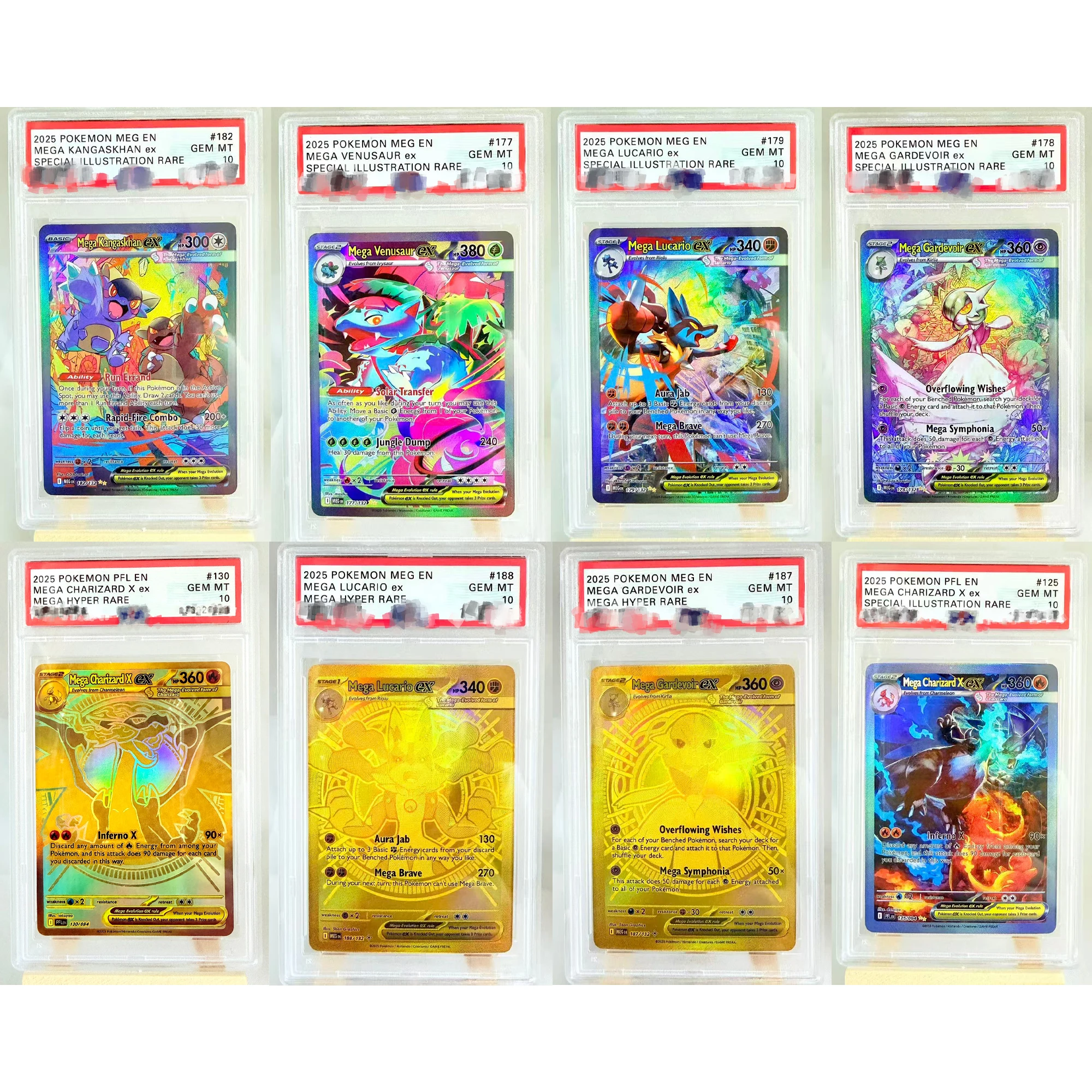 

Diy PTCG English Mega Charizard Gardevoir Lucario Venusaur Latias Rating Card Copy Version Classic Anime Collection Card