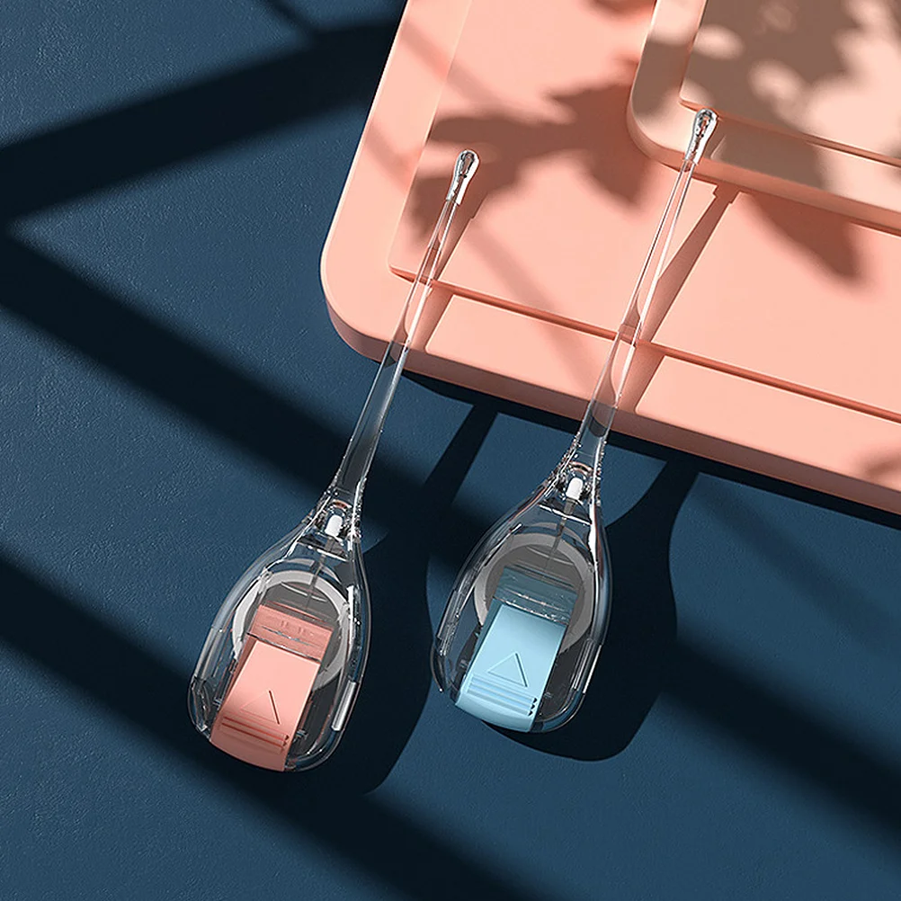 2 adet Kulak Kaşığı Kulak Kiri Sökücü Aracı Kepçe Kazıcı Kiti Temizleyici Çocuklar Kulakiçi Kaşık Silikon Earpicks Bebek Görünür