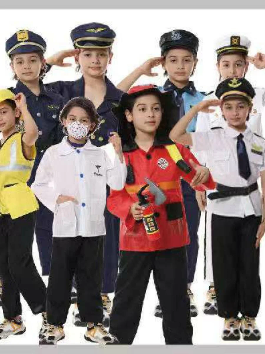 

loween Firefighter Costume Role Play Doctor Lawyer Pilot Worker Children's Costume Polyester Material Traditional Chinese ...