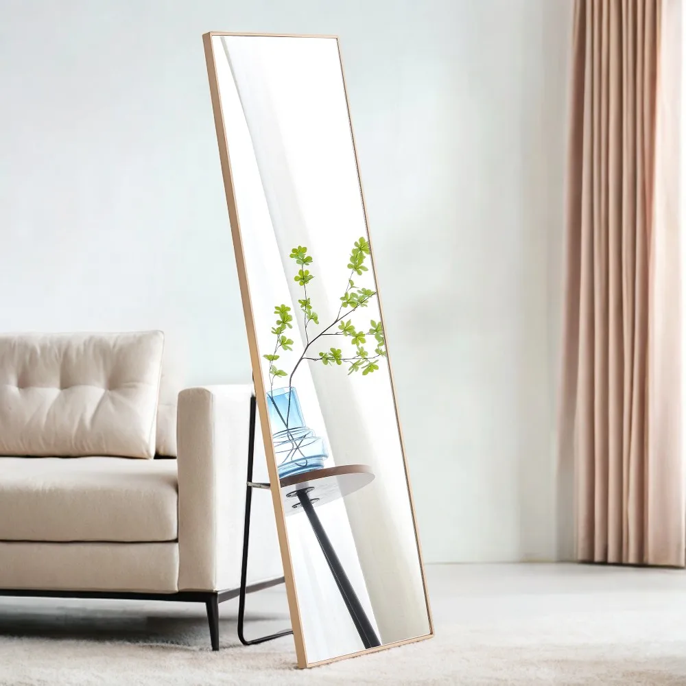 The3rd generation packaging upgrade includes a light oak solid wood frame full length mirror, dressing mirror, bedroom entrance,