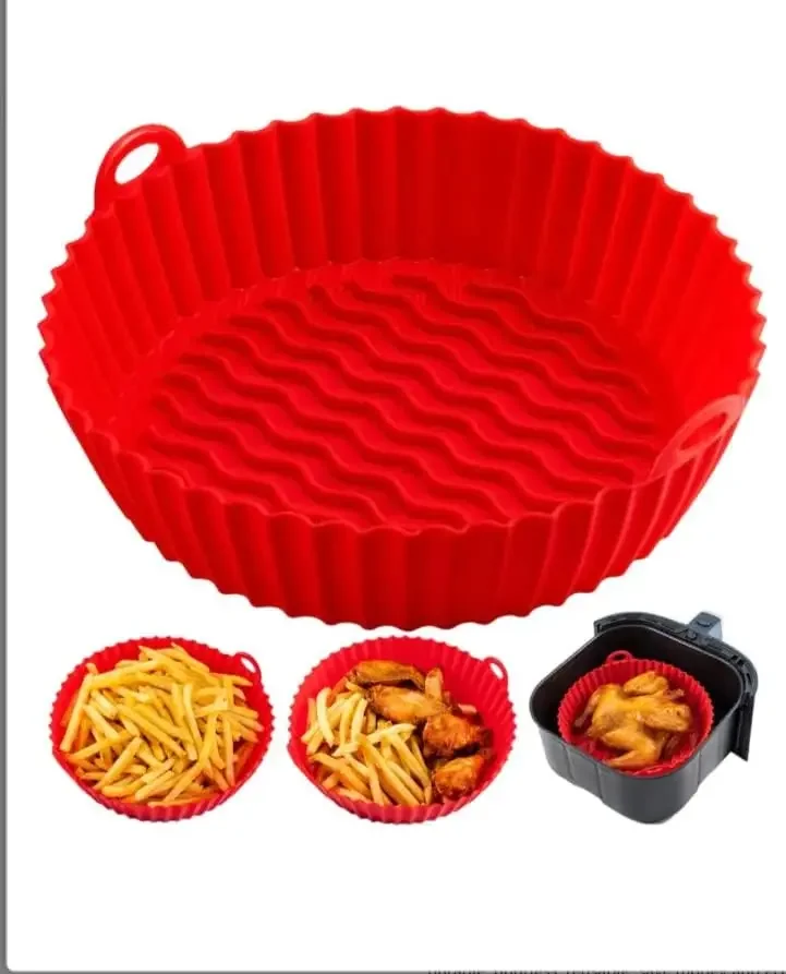 

Non-Stick Silicone Air Fryer Liner - Reusable and Easy to Clean - Healthy Cooking Mat for Oven or Air fryer - Heat Resistant Sil