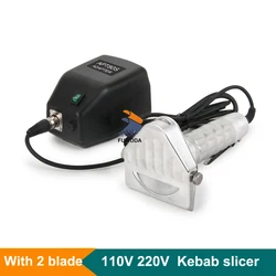 Komercyjne pieczeń Gyro maszyna do cięcia mięsa elektryczne 110/220V Kebab krajalnica z 2 ostrze Handheld Shawarma Cutter Machine