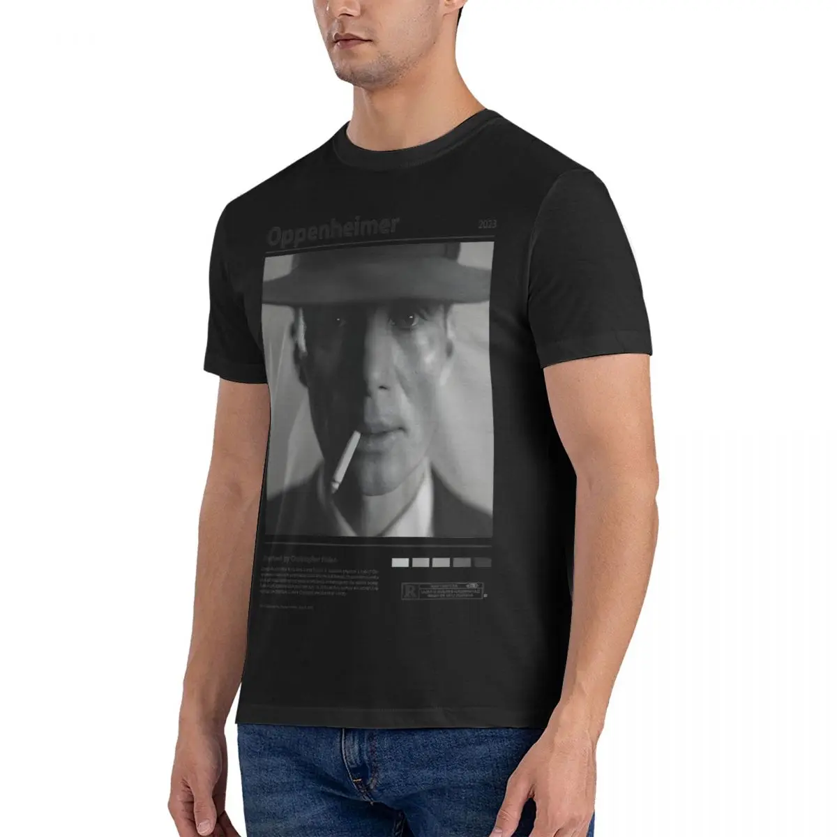 Men's Movie Poster T Shirts Oppenheimer Cotton Clothing Humorous Short Sleeve Crewneck Tees 4XL 5XL T-Shirts