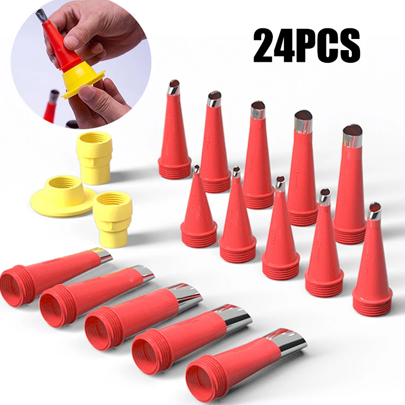 22pcs Stainless Steel Sealing Nozzle Finisher Silicone Sealant Finishing Tool Accessories For Kitchen Bathroom Corner