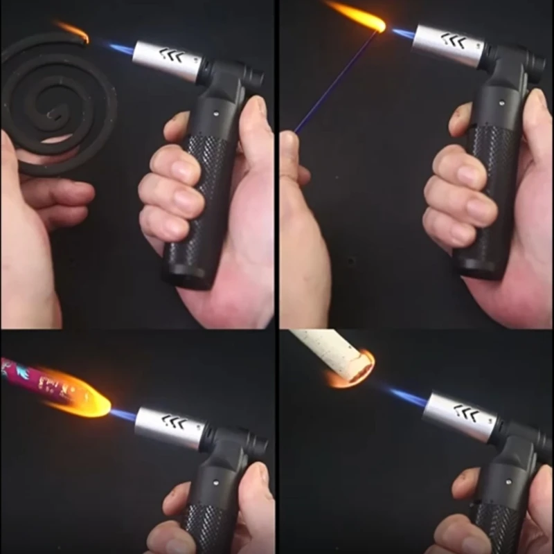 

Gas Lighter Jet Butane Cigar Lighter Windproof Kitchen Barbecue Metal Turbo Jewelr Welding Torch Lighters Outdoor For Men