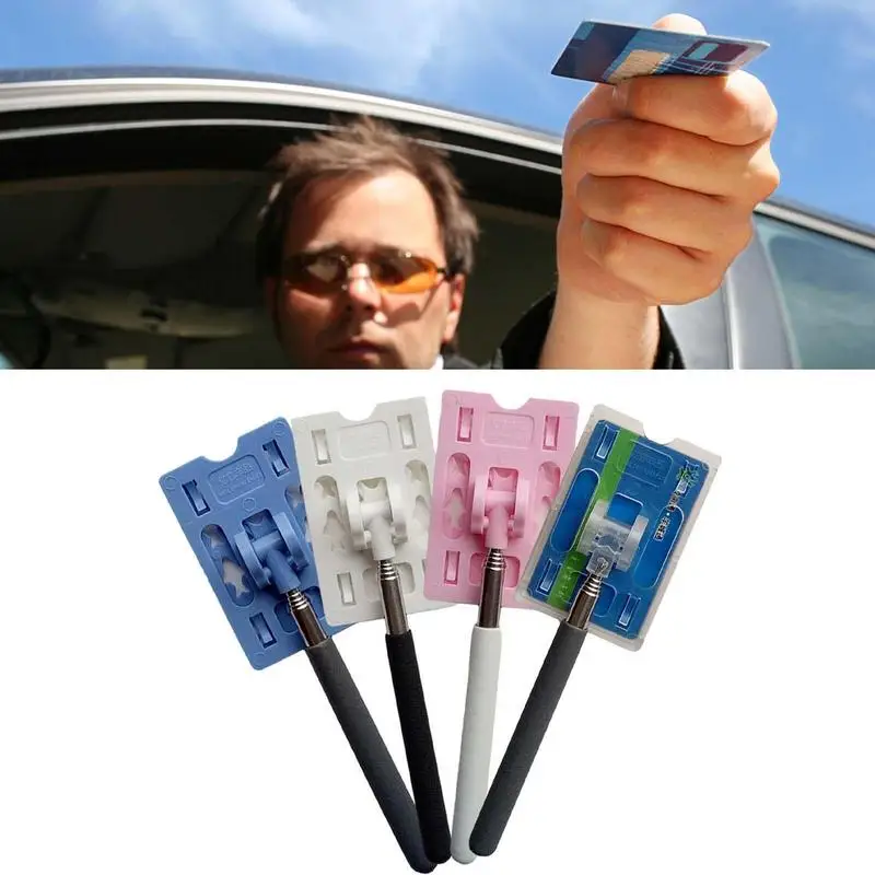 Adjustable Telescopic Car Toll Card Stick Adjustable Touch N Go Stick Holder Contactless Parking Toll Paying Rods