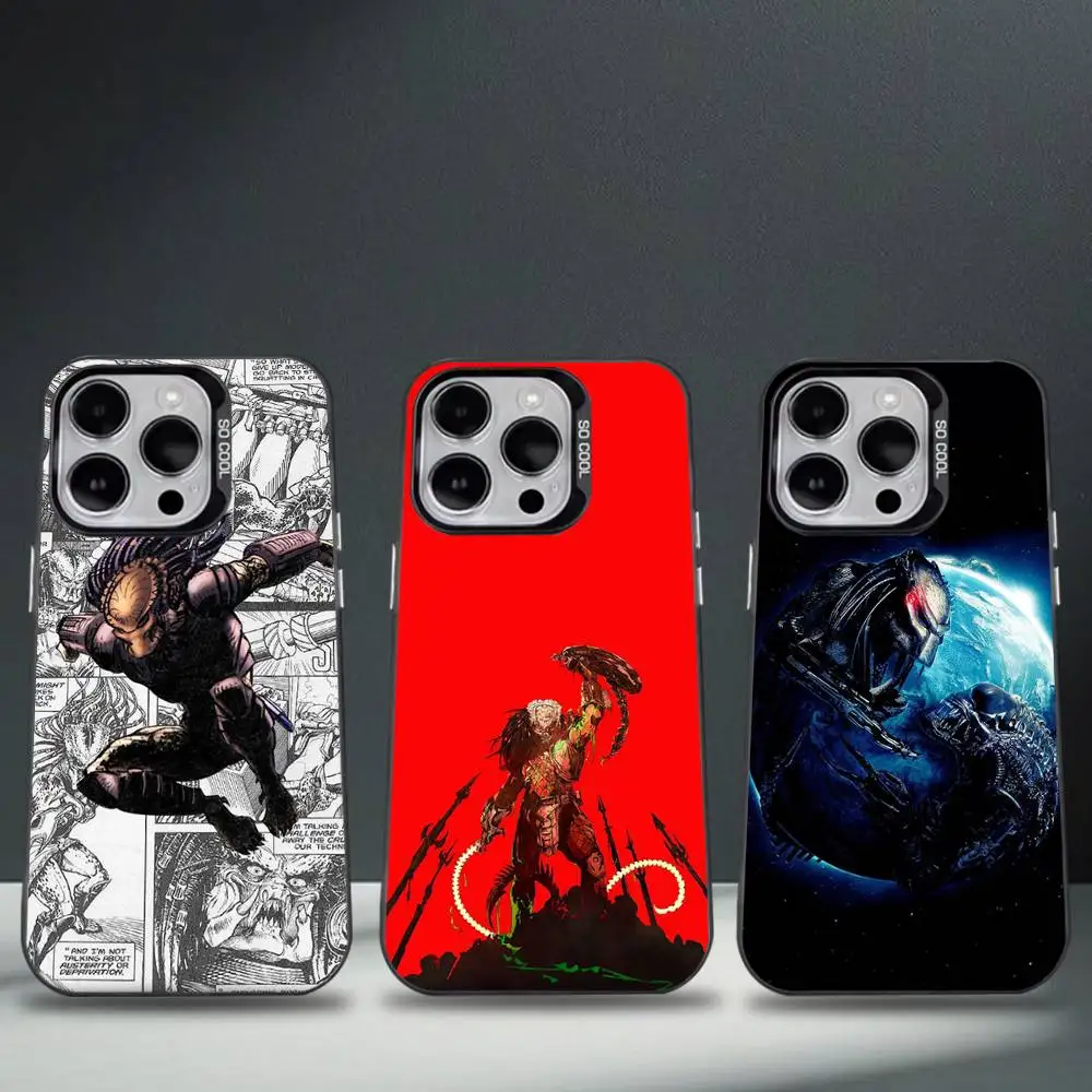 

T-The P-Predator Phone Case For iPhone 16,15,14,13,12,11,8,7,Pro,Max,Plus,Mini,XS,SE Anti Fall Black Matte Hard