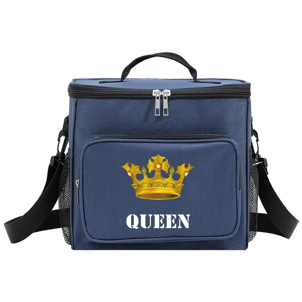 In Stock!  Lunch Cooler Box for Teenagers Blue Color Aesthetic and Insulated for Organized Food Storage Printing Queen Series