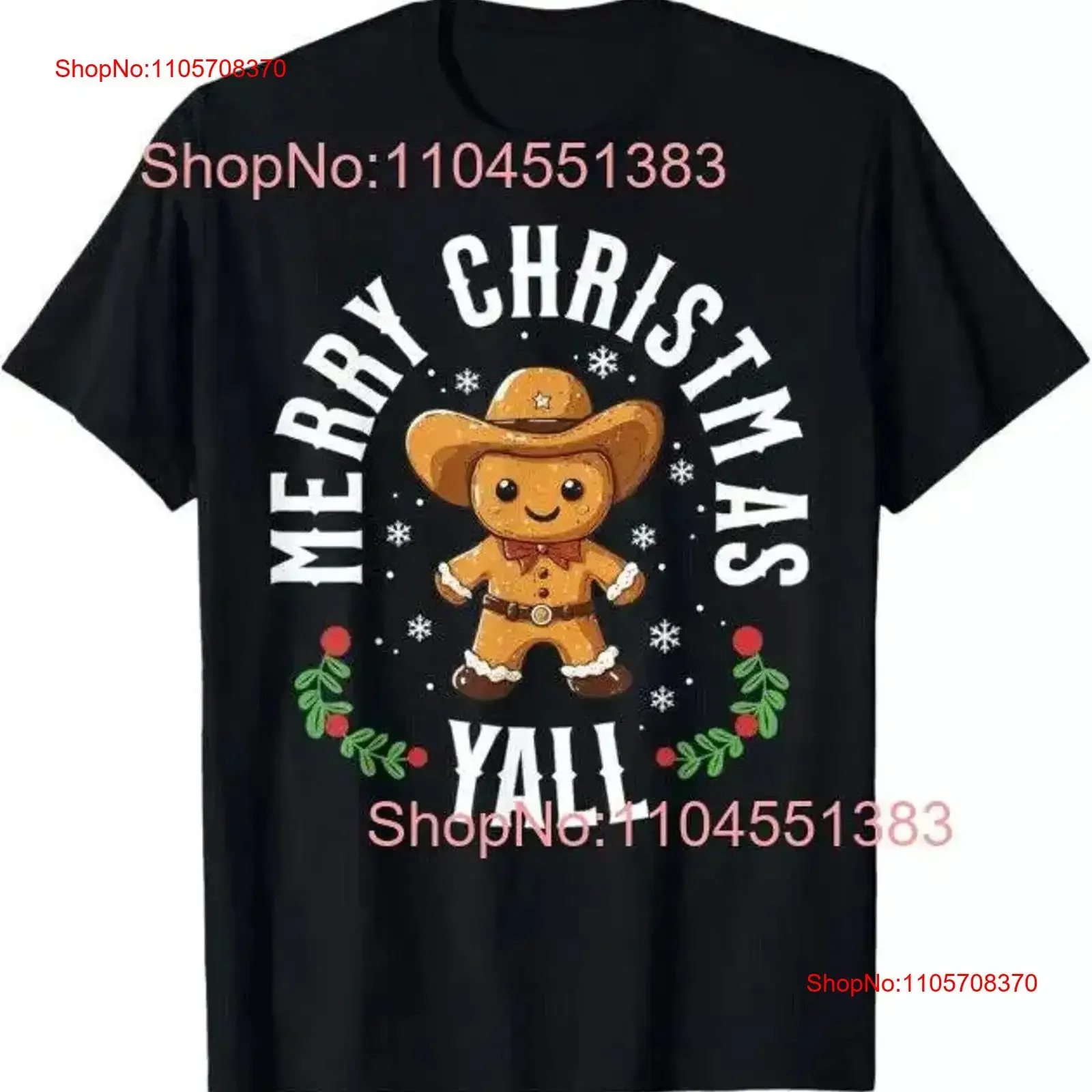 Merry Christmas Yall Gingerbread Cowboy Howdy Western Xmas T Shirt vintage Washed Stretched designer clothes