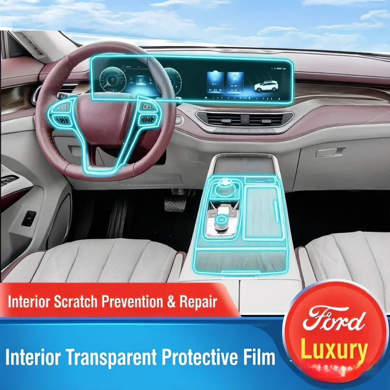 For 2021 Ford Territory interior film center console navigation screen instrument panel gear shift transparent protective film