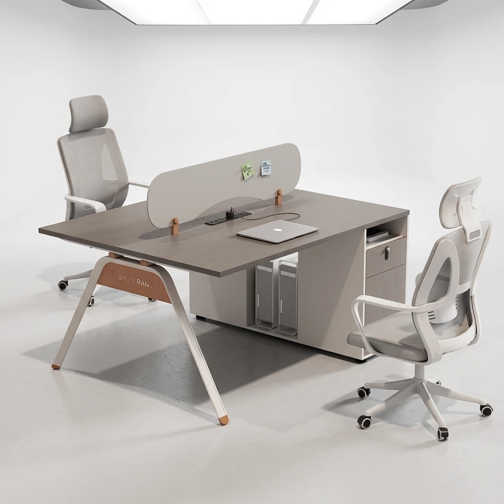 Office Desk,Modern Solid Wood Modular Office Workstation-Ergonomic Adjustable Height Executive Desk Storage Drawers Cable Manage