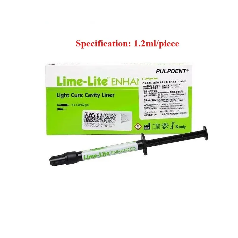 Dental Tools Pulpdent LimeLite Enhanced Light Syringes Calcium Hydroxide Based Pulp Protective Base Liner Dental Restorative