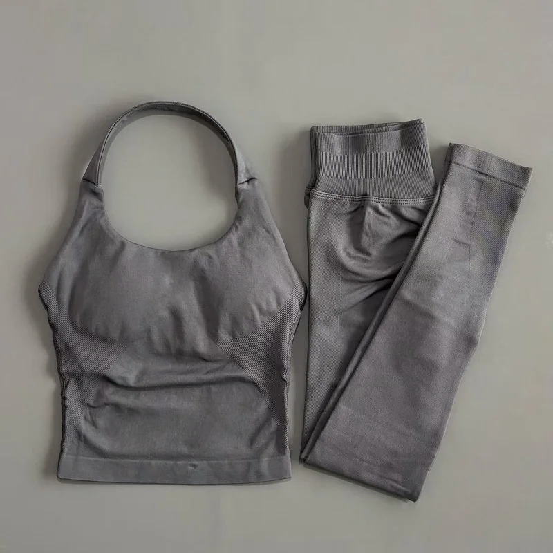 2-delige sportkleding dames yogaset gymkleding sportkleding yogapakken fitnessset trainingspakken sporttop gymleggingset