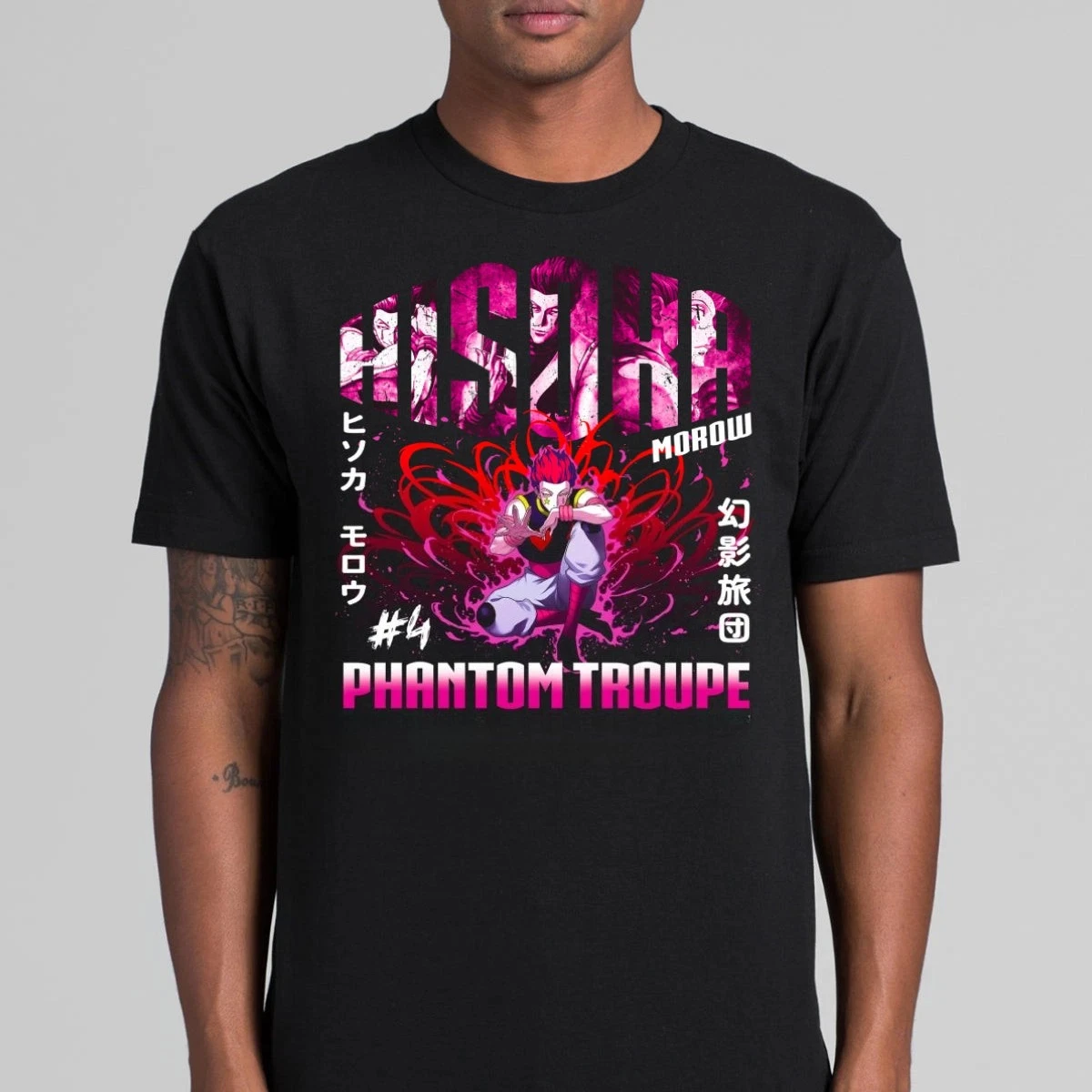 PHNNTOM TROUPE(팬텀 트룹) ‌   헌터 T 셔츠 여름 코튼 남성 여성 탑 티 streetwear 캐주얼 트렌드 오버 사이즈 루즈 빈티지 통기성상의