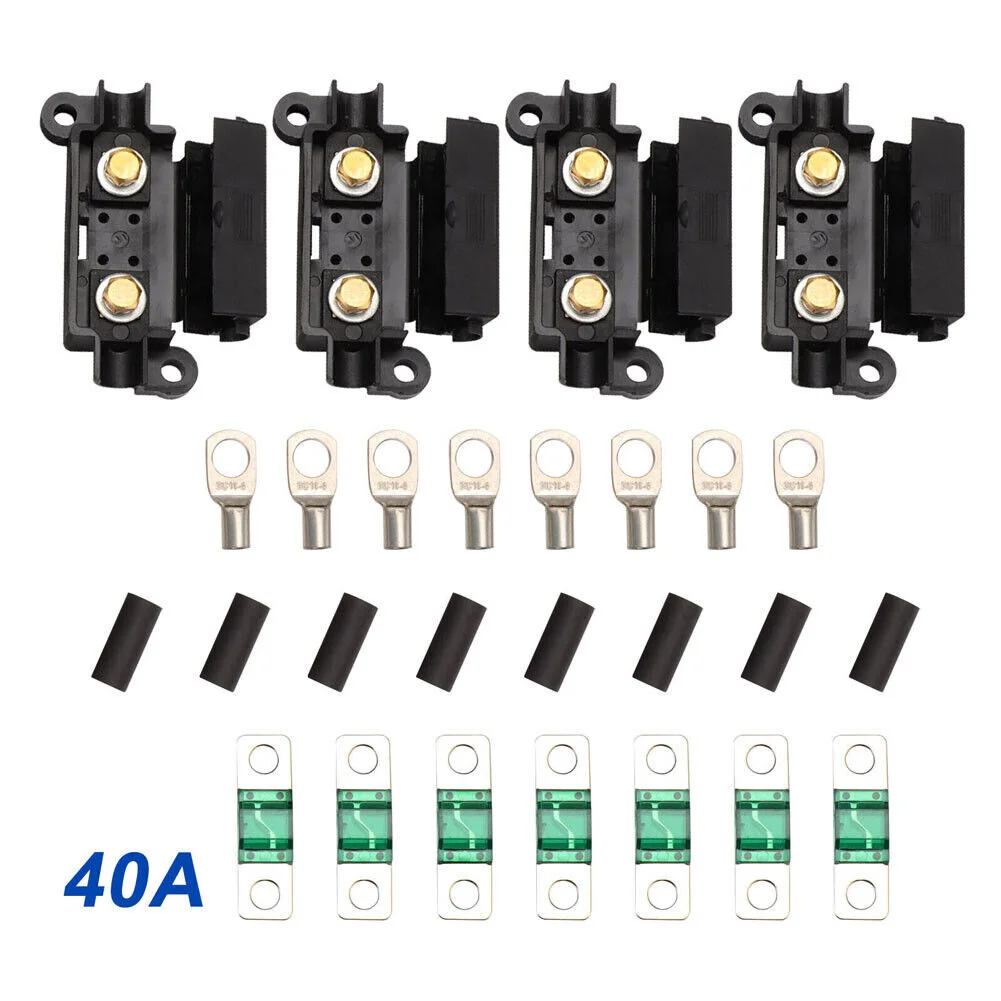 40A MIDI FUSE KIT 4 ANS Holder 7 X 40 AMP Fuses Midi Fuses Kit For Redarc BCDC Dual Battery Car Accessories