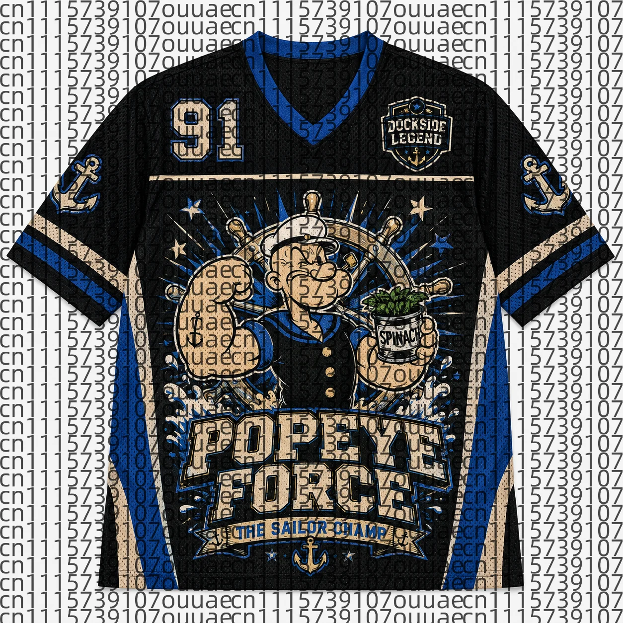 2026 Popular 80s Themed Sports Fashion Short Sleeved V-neck Mesh Streetwear Retro Band Movie Game Fan Gift T-shirt