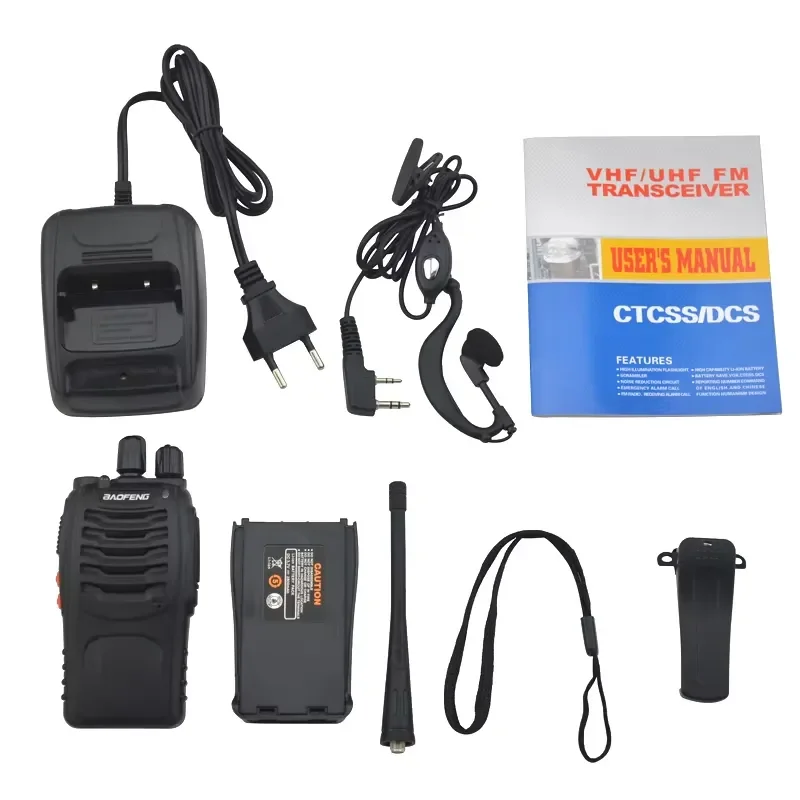 BOLRZO Drop Shipping Baofeng 888S Two-Way Radio 50km WalkieTalkie bf-888s UHF 400-470MHz 16 Channel woki toki