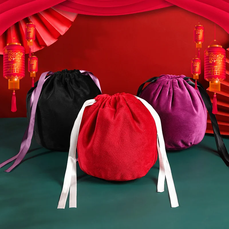 Velvet Easter Bags Cute Gift Packing Bags Velvet Candy Bags Dropshipping Chocolate Candy Bags Wedding Birthday Party Decoration