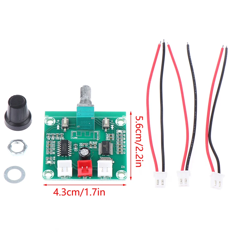 1Set XH-A158 Ultra Clear Bluetooth 5.0 Audio Power Amplifier Board Small Power Pam8403 DIY Wireless Speaker Amplifier Board 5W*2
