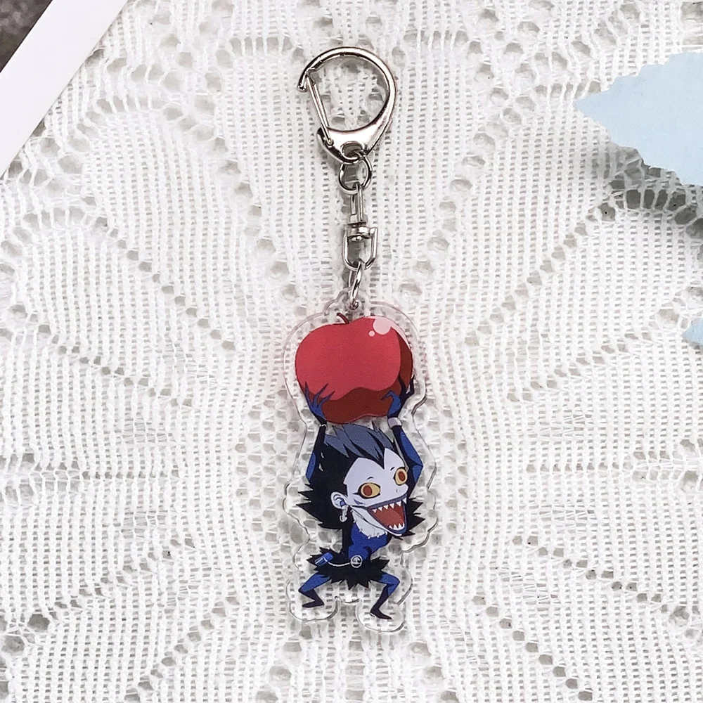 1/7PCS Anime Characters Death Note Acrylic Car Keychain Accessories Keyrings Friends Gifts Cartoon​ Bag Charms Backpack Pendant