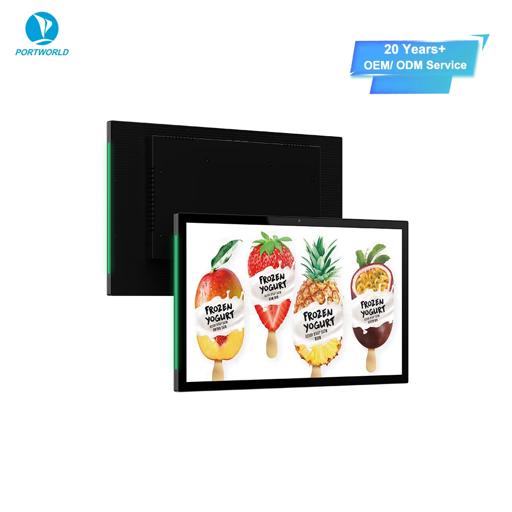 New Arrival 15.6 Inch Ultra-Thin Indoor Wi-Fi Advertising Digital Signage Wall Mount LCD Touch Screen Display Android 11/13 HD