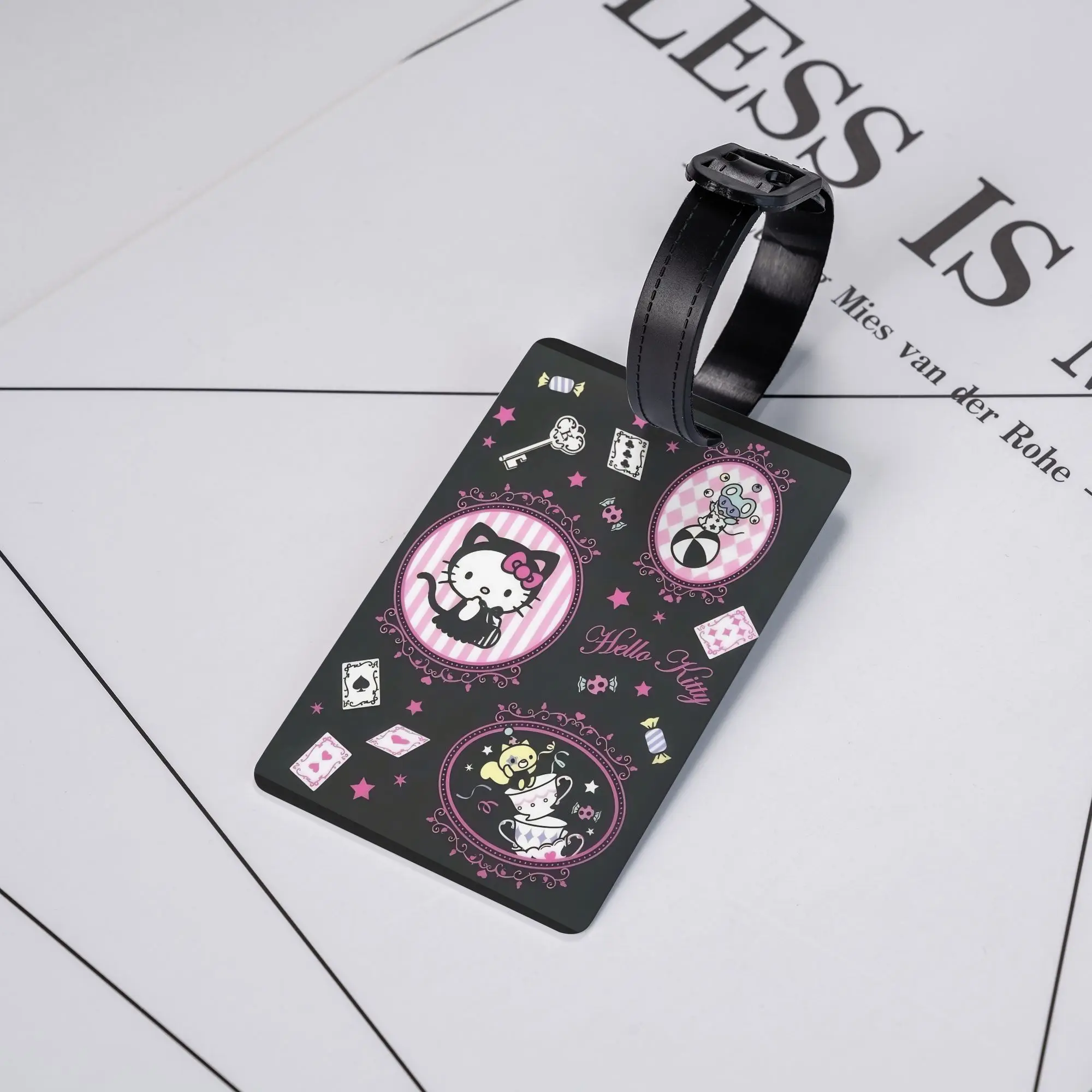 

Hello Kitty мультфильм Kawaii багажная бирка чемодан ПВХ пластиковый дорожный держатель багажная бирка имя ID адрес портативная дорожная этикетка подарок