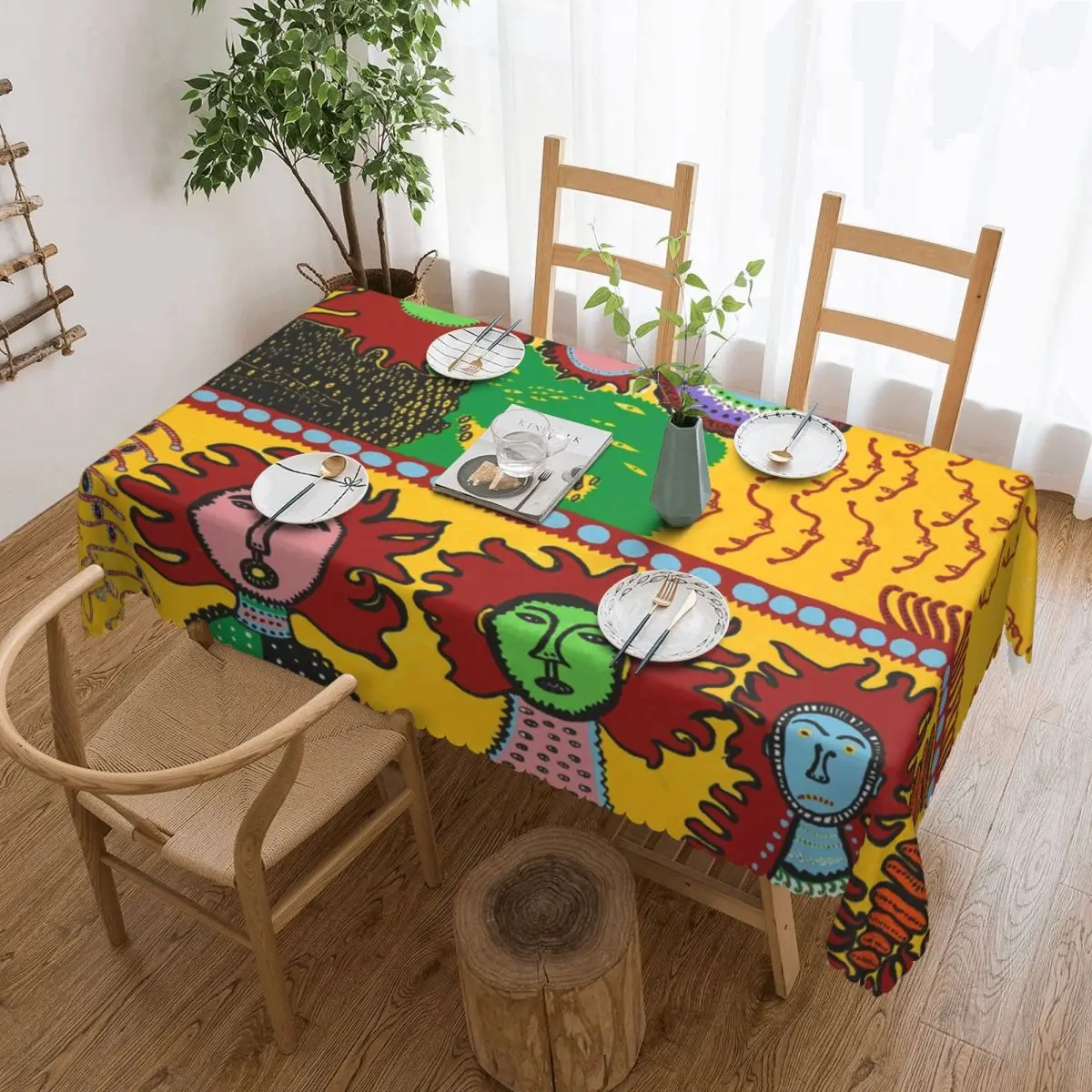 Customized Rectangular Yayoi Kusama Tablecloth Fit 45