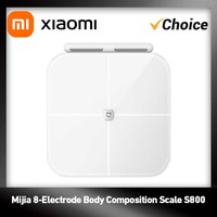 Xiaomi Mijia 8-Electrode Body Composition Scale S800 Dual-Frequency BIA Bluetooth Tempered Glass Mijia App Compatible MJTZCO4YM