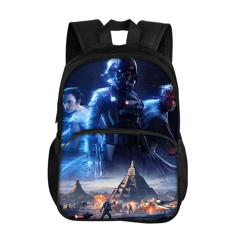 Star Wars Round Front Bag Backpack Movie Same Style Game Printed Student Boys and Girls New Fashionable Versatile