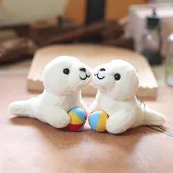 Seal Doll Plush Pendant Cute Sea Animal Keychain Charming Backpack Decoration and Bag Decoration