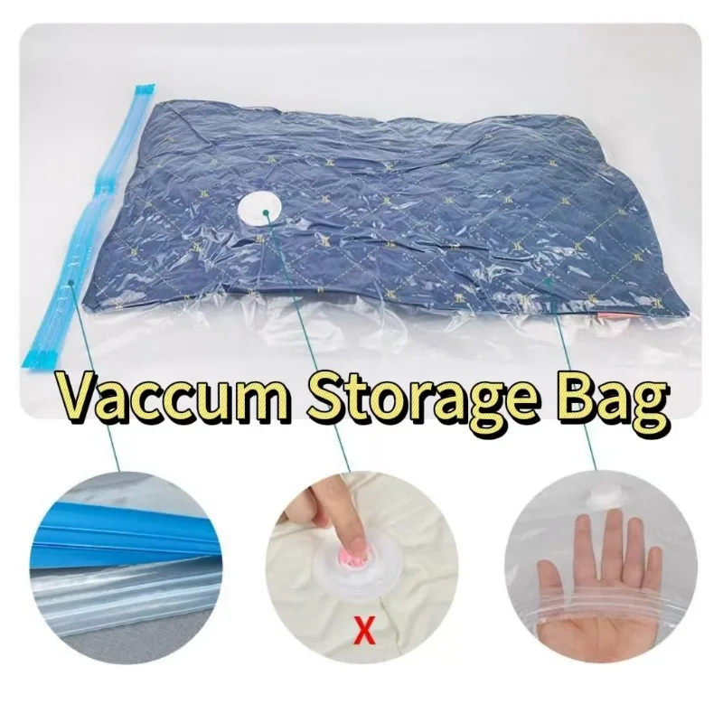 1–8 Stück Vakuum-Aufbewahrungsbeutel für Kleidung, Bettwäsche, platzsparende Beutel, Aufbewahrung von Vakuum-Dichtungspaket, faltbare komprimierte Organizer-Tasche