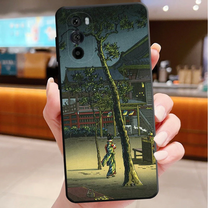 حافظة هاتف لهاتف موتورولا إيدج 50 40 برو 60 50 40 30 Ultra Neo Fusion G85 G72 G53 G54 G84 G13 G32 رافعة فنية يابانية جبل فوجي #6