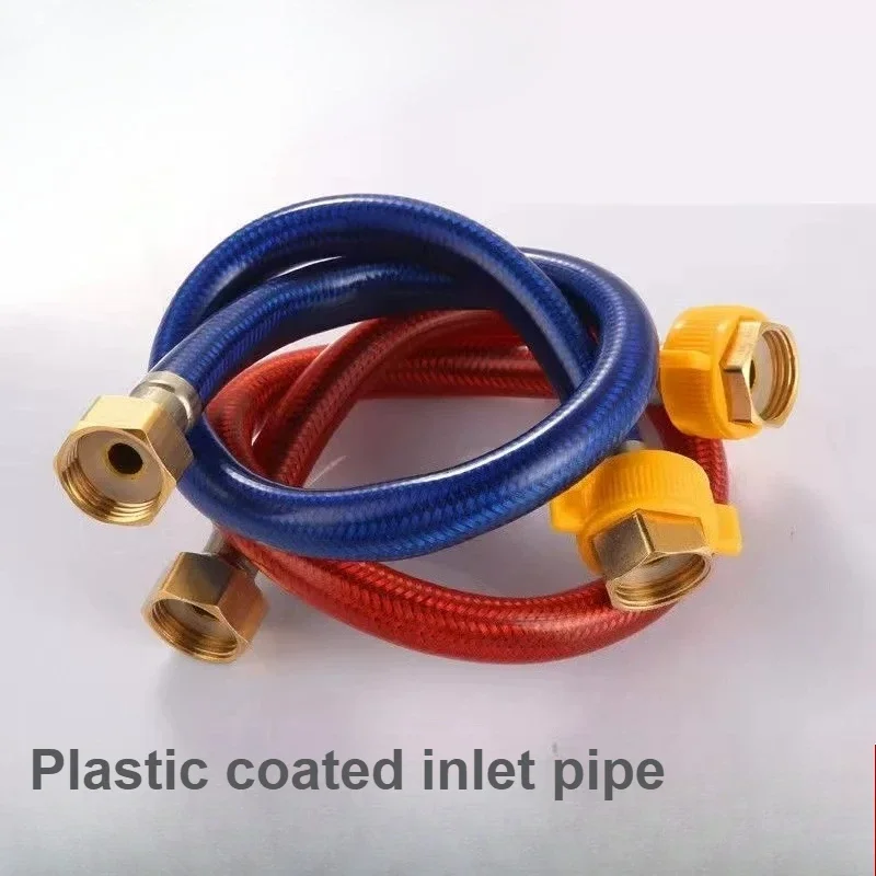 G1/2 Hot Cold Water Inlet Hose Heavy Duty Brass Nut Stainless Steel Braided Explosion-Proof For Water Heater Toilet Faucet