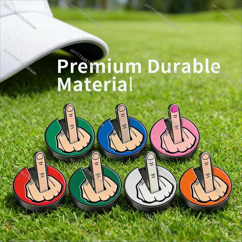 For Golf Cap Clip GolfMark 25mm Round Coin Vertical Middle Finger Ball Position Mark with Magnetic