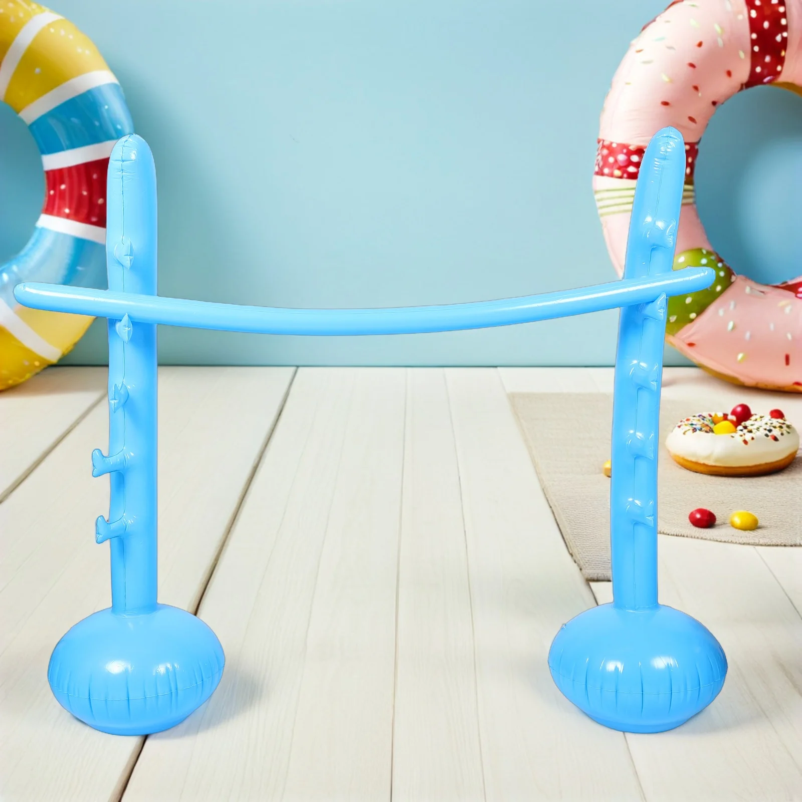 Barra inflável de salto alto para crianças, portátil, leve, altura ajustável, quintal, praia, jogos de festa, diversão ao ar livre, verão