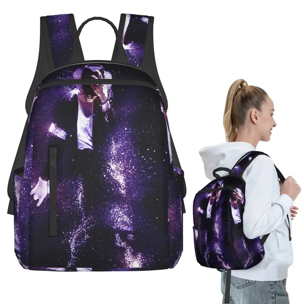 Michael Jackson Musicians Singers Dancers Backpack Student BookBag Kids School Bag Laptop Shoulder Bags Boys Girls