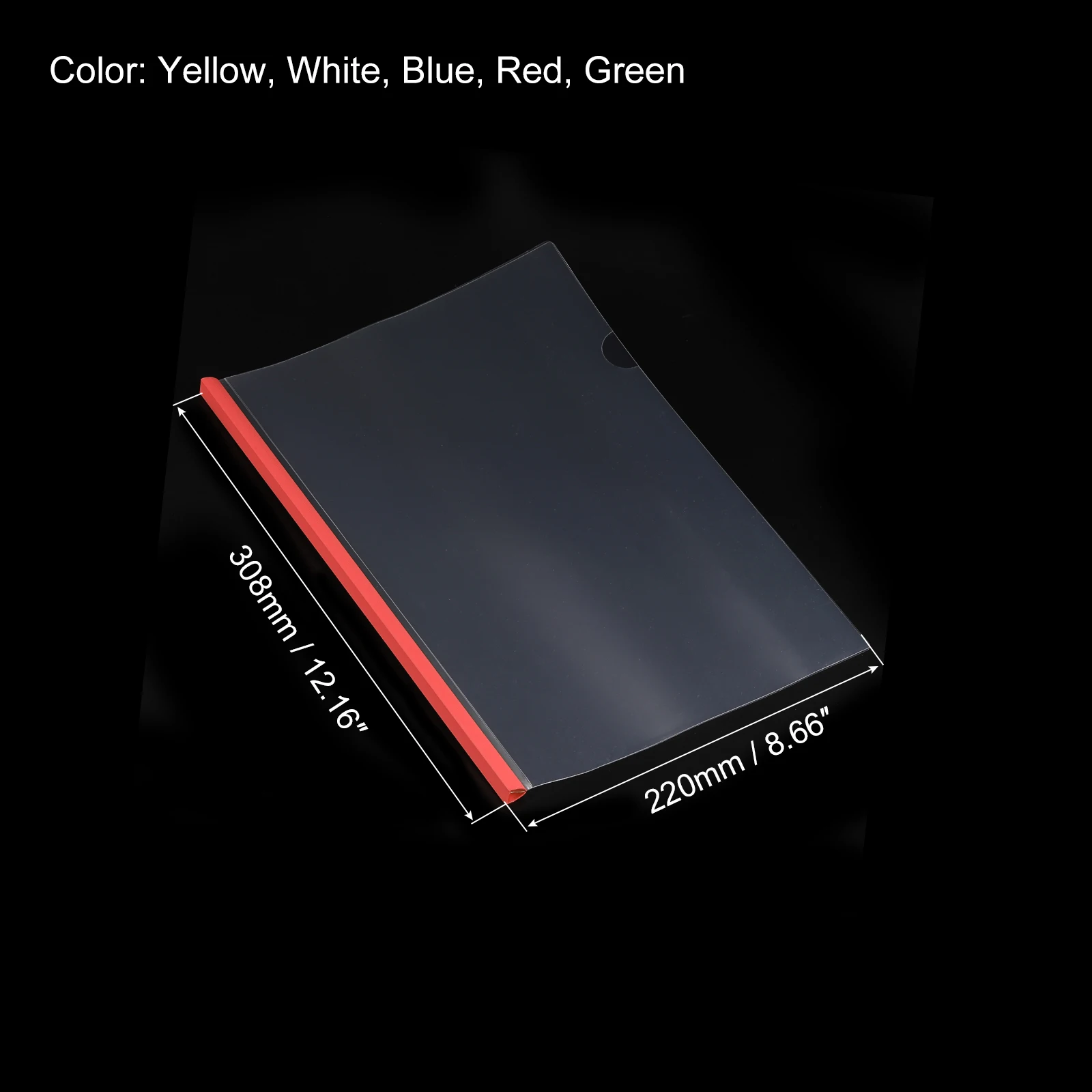 10 coperture trasparenti per report con barra scorrevole Copertine per curriculum con impugnatura scorrevole da 10 mm Cartella di presentazione A4 con capacità di 75 fogli per curriculum di file