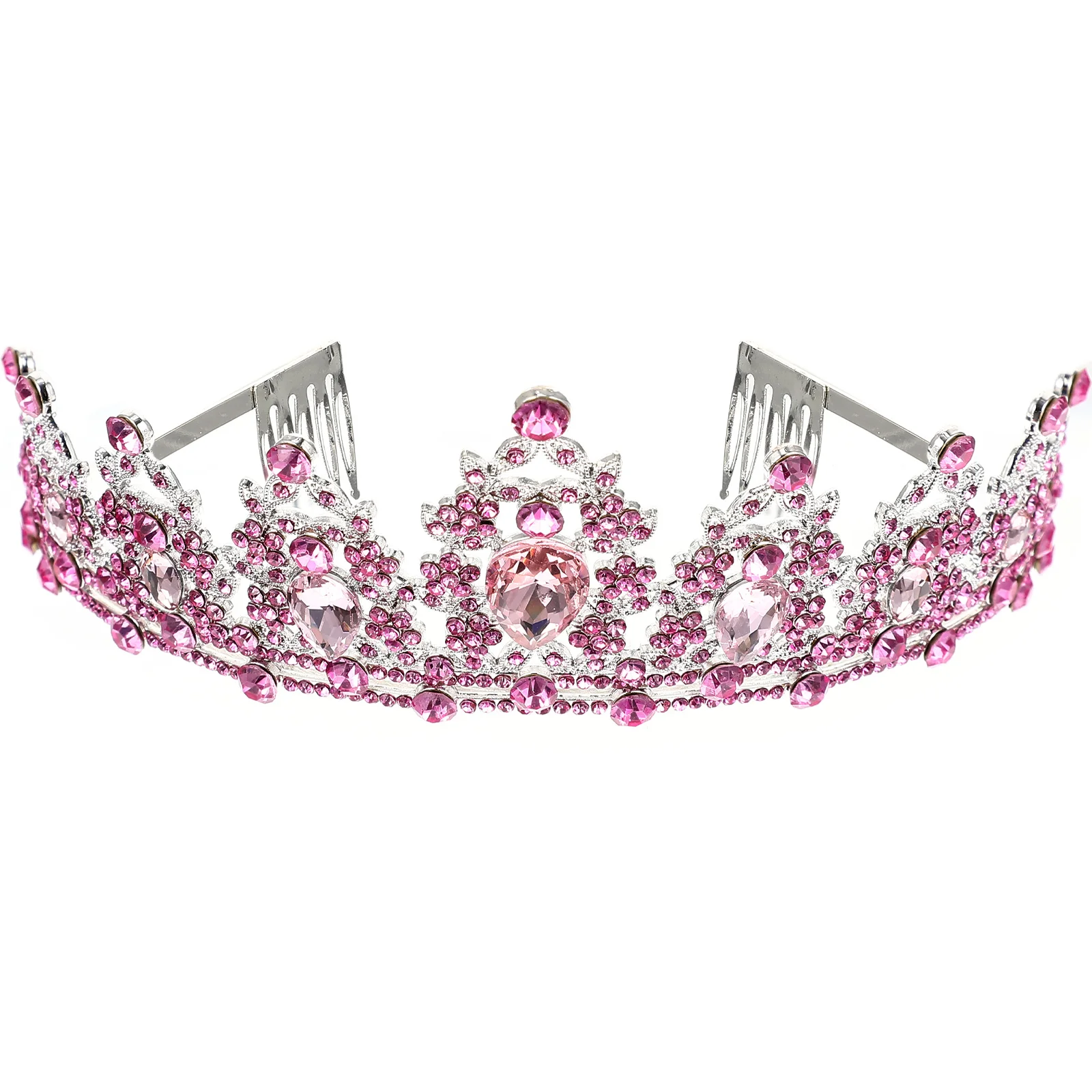 Bruidskroon Retro Decor Bruiloft Tiara Prinses voor Meisjes Strass Hoofddeksel Grace