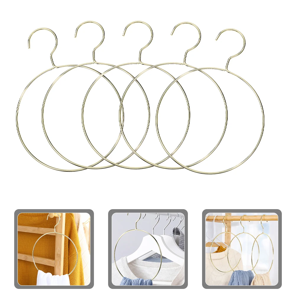 

6 PCS Round Hanger Belt Closet Organizer for Scarves Clothing Ring Wrap Holder Hangers