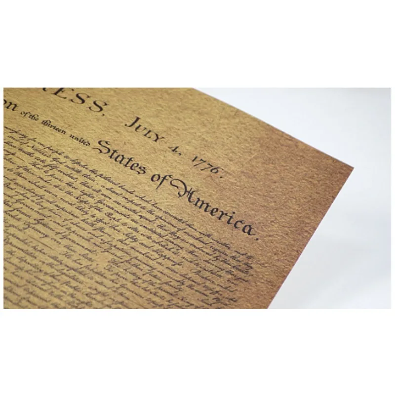 1sheets American Declaration of Independence Vintage Kraft Paper Poster Indoor Cafe Decoration 360x515mm