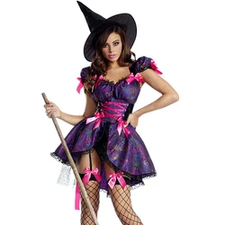 Multiple Cool Witch For Woman Costume Carnival Halloween Cute Magic Sorceress Playsuit Cosplay Fancy Party Dress