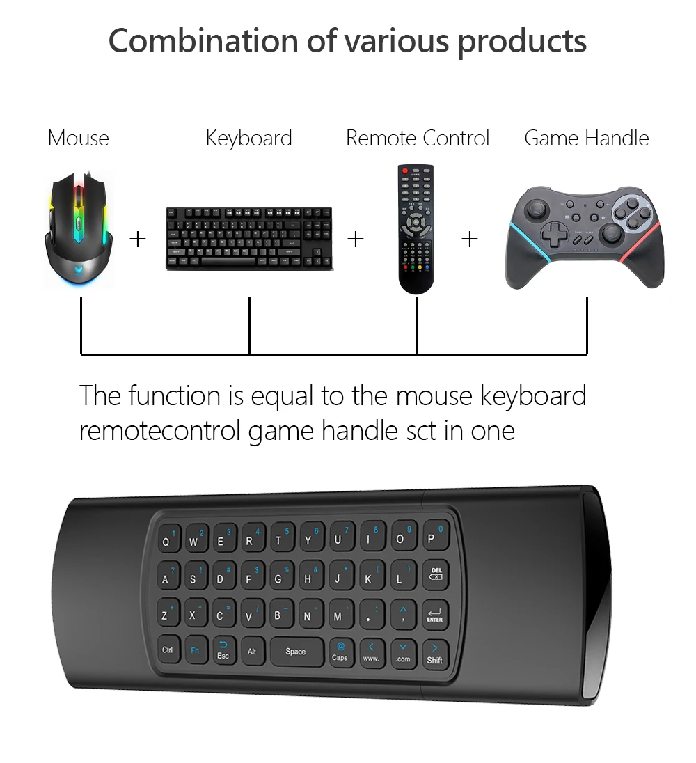 MX3 2.4GHz Air Mouse Wireless Mini Keyboard Backlit Remote Control With Multimedia Keys For Android TV Box Smart TV PC Windows